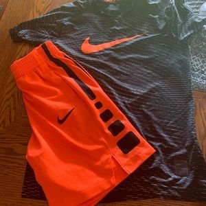 Boys medium Nike athletic shorts and shirt